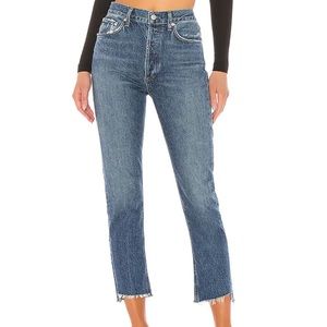 Agolde Riley High Rise Straight Crop in Disguise